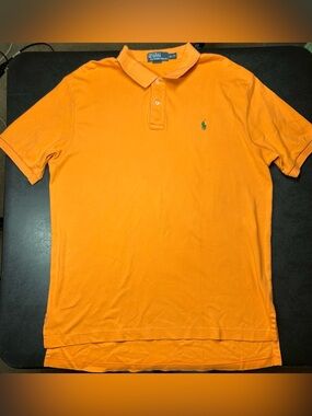 Polo Ralph Lauren Men’s Size XL Orange Classic Fit Polo Collared Shirt